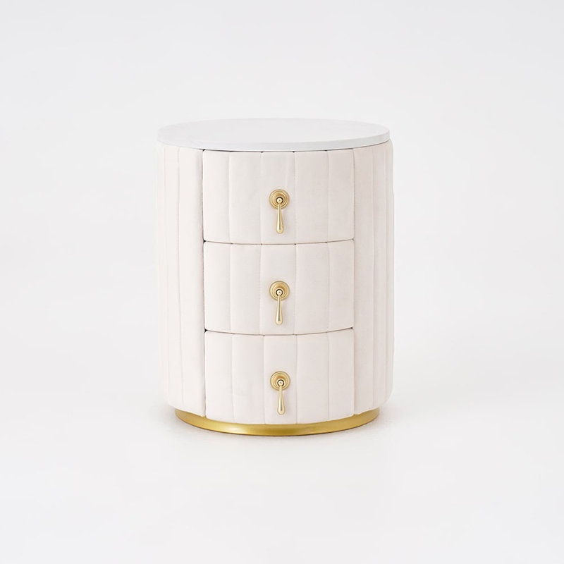 Bertta 101.6cm W Bedside Table, White