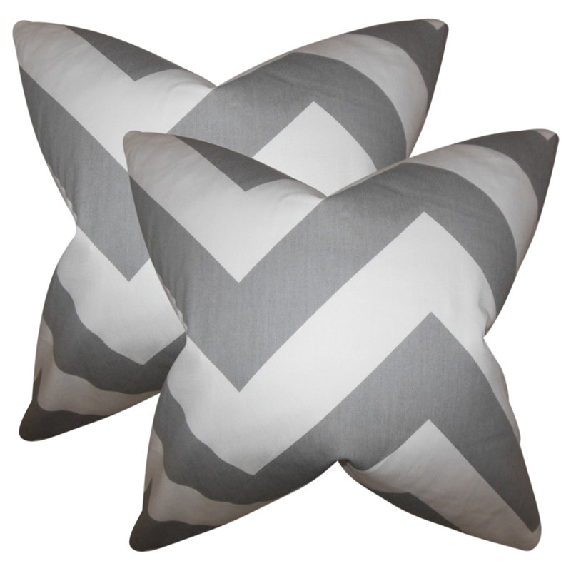 Sullivan Square Pillow Cover & Insert, Gray