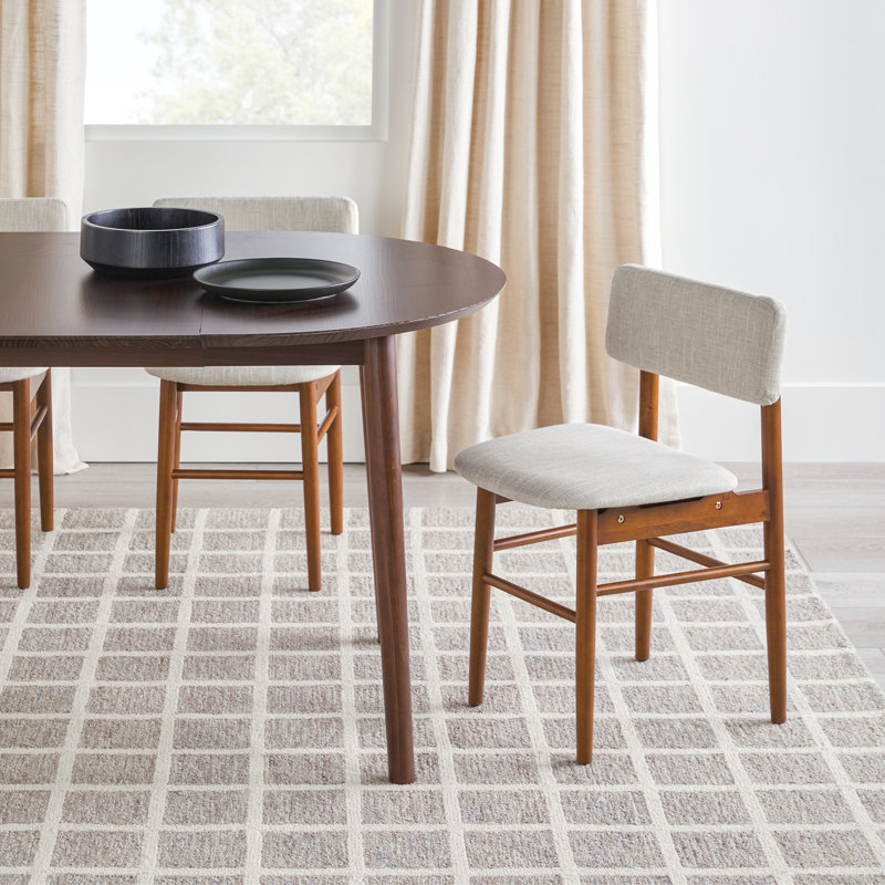 Linelle Solid Wood Extendable Dining Table, Walnut