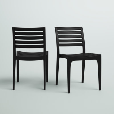 Ayvah Stacking Patio Dining Side Chair by Wade Logan