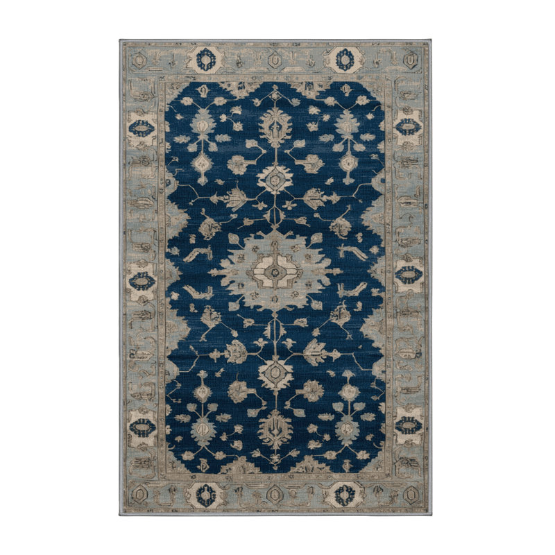 Machine Washable Overdyed Gray Area Rug, Rectangle 5' x 7'