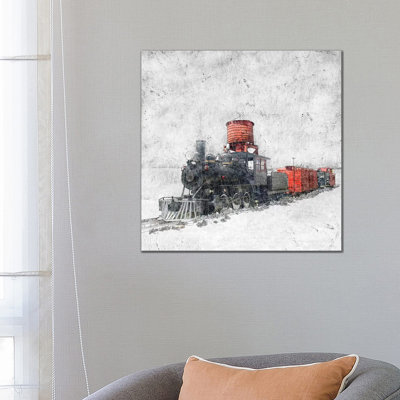Muted Locomotive by Ynon Mabat - Wrapped Canvas Print