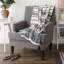 Jeté en coton à imprimé chevrons-407134553