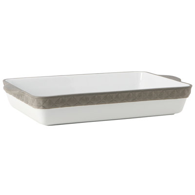 Tuxton DISPLAYTUX Rectangle Ceramic 2 Piece Casserole Dishes Bakeware Set