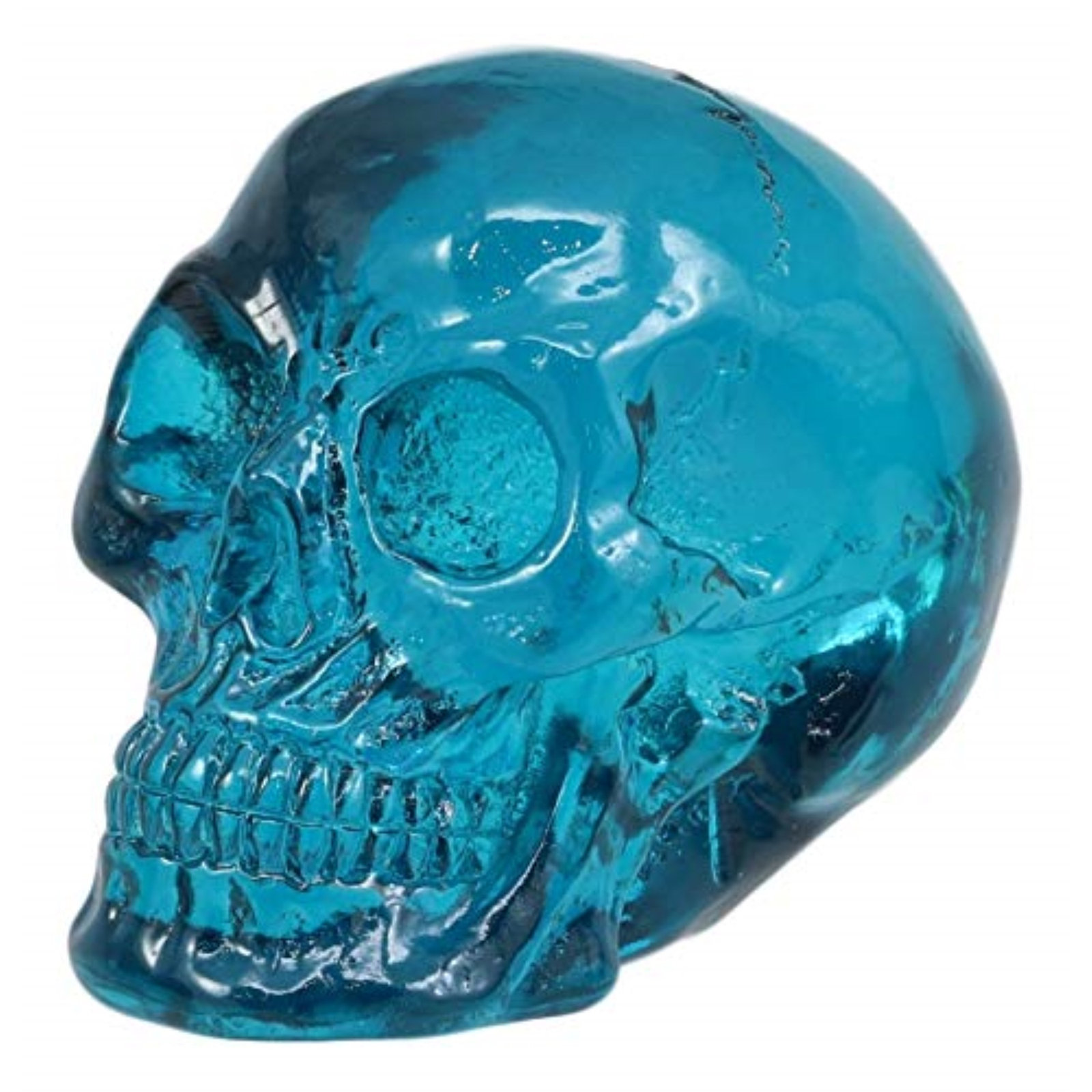 Brose Translucent Skull Miniature Figurine, Blue