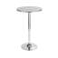 Argenté / rond + métal + table de salle à manger