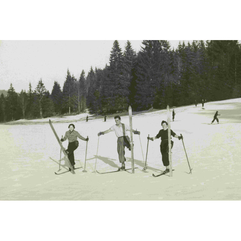 «Ski Day» par Wild Apple Portfolio - impression sur toile tendue, H 32 po x l 48 po