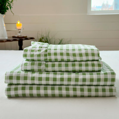 Ensemble de draps Gingham Ruffle