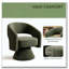 Fauteuil demi-tonneau, fauteuil d'appoint pivotant