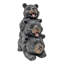 Figurine en résine empilée ours noir totem rustique décor de chalet boisé