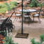  Base de parasol de patio carrée en résine 42 lb, bronze