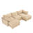 U Shape Sofa Couch With Movable Ottomans-119465519-119465517-119465516