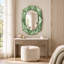 Briahna Geometric Wall Mirror with Silver Mirrored Frame and Bevelled Edges-1203748196
