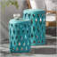 Table d'appoint en fer SELEN avec design en treillis, parfaite pour le patio et l'extérieur, facile à déplacer et élégante.