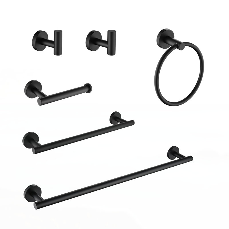 Porte-serviettes, Noir mat