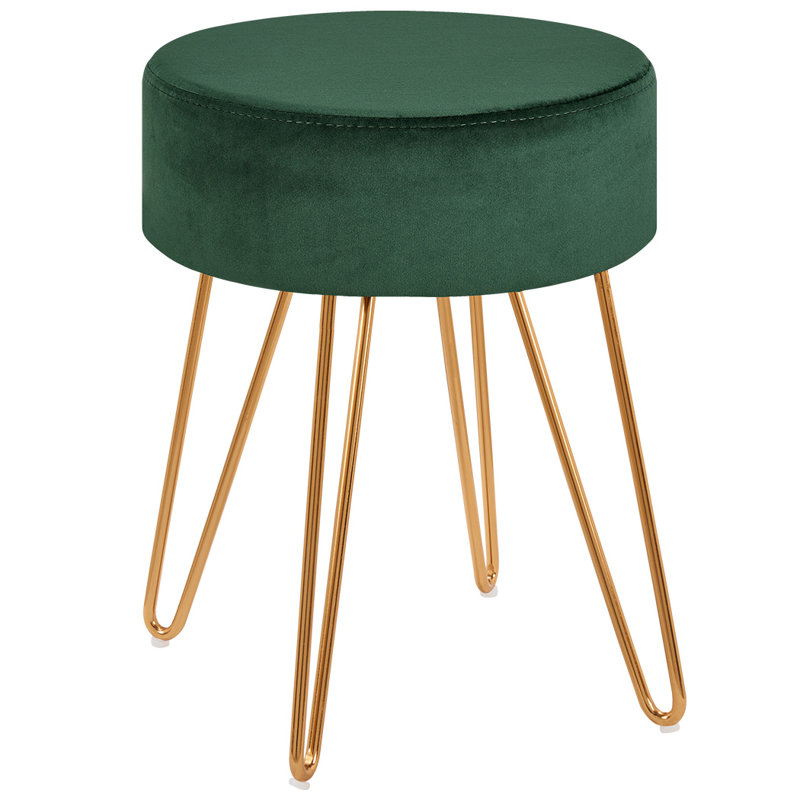Tabouret de coiffeuse Childress, Vert foncé