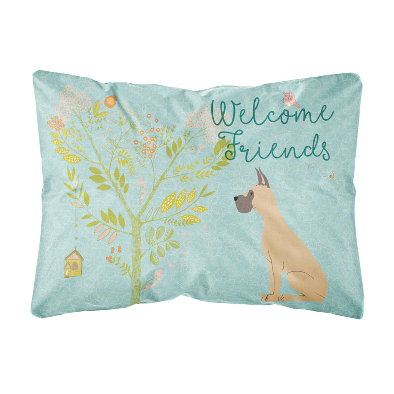  Coussin intérieur / extérieur Welcome Friends Great Dane