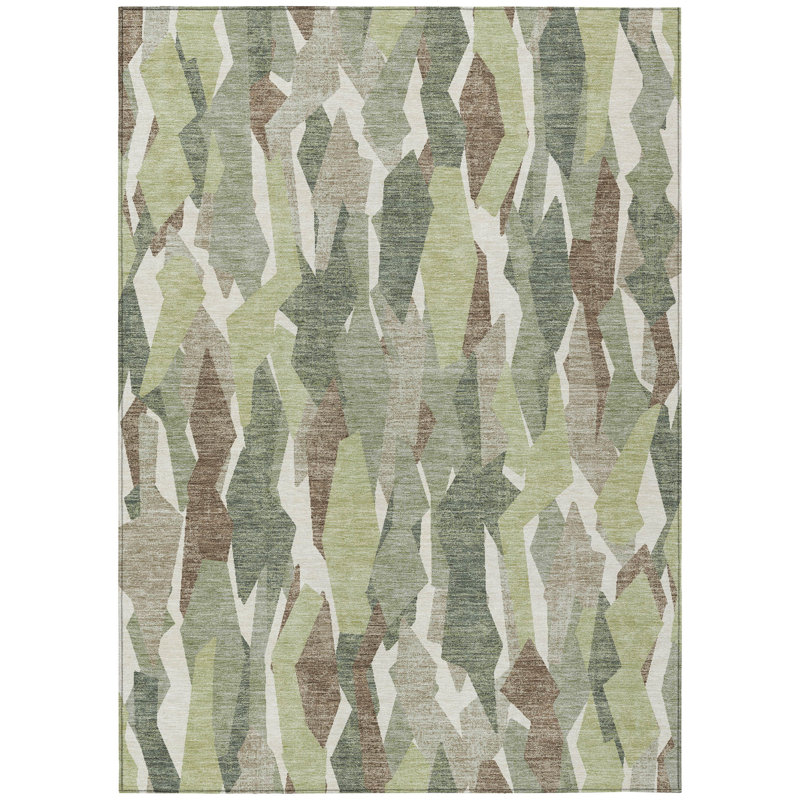 Machine Washable Indoor/Outdoor Chantille ACN2329 Stripes Rug, Rectangle 5' x 7'6"