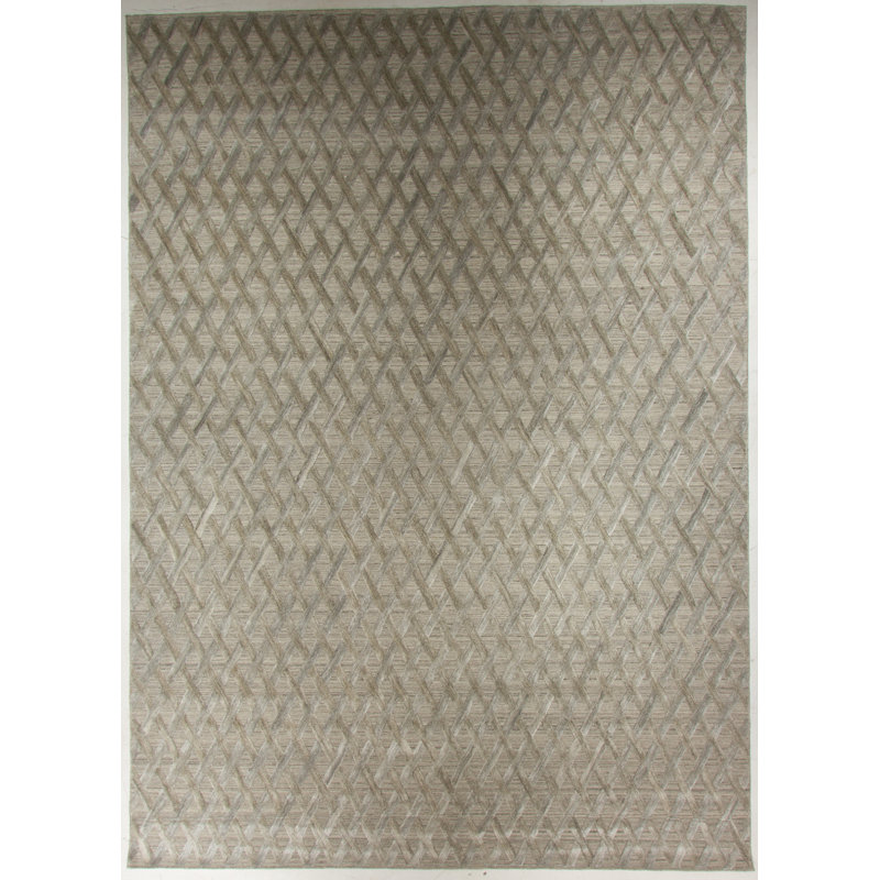 Viscose Geometric Indoor Rug, Rectangle 10' x 14'