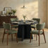 Ensemble de table de salle à manger moderne avec chaises H 32,1 po Rohun