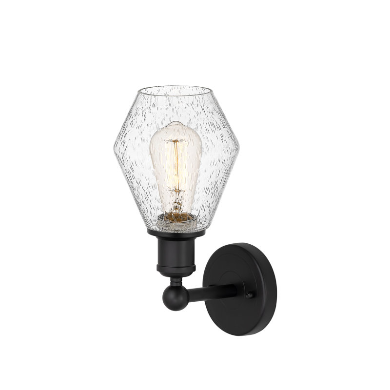 Amylea Armed Sconce, Matte Black, Seedy