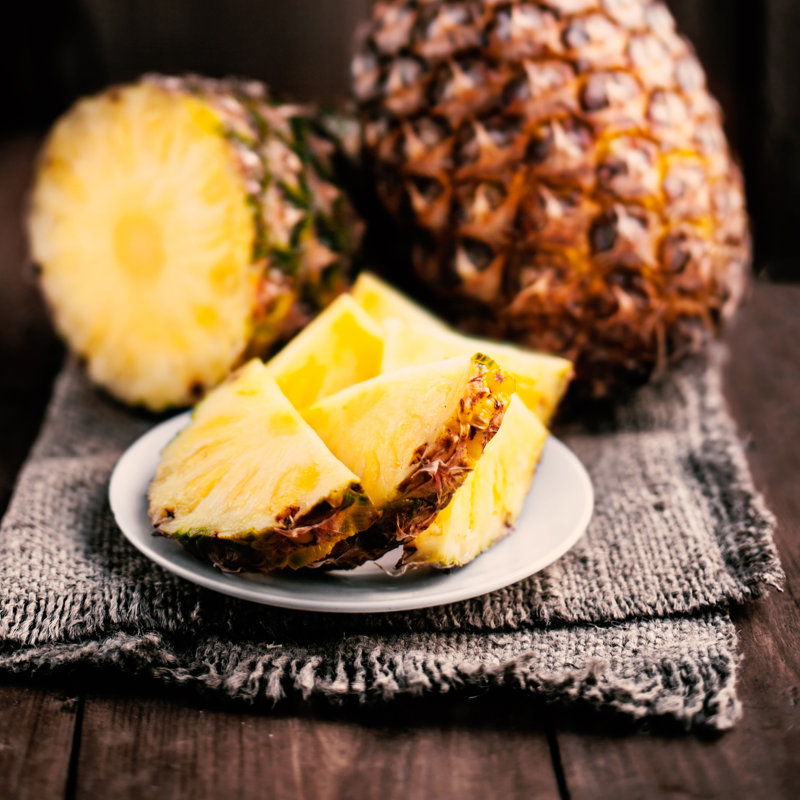 Pineapple Tropical Fruit - Photographie sur toile tendue, H 36 po x l 36 po