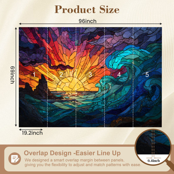 Red Barrel Studio Peel and Stick Wallpaper Vibrant Gradient Ocean Glow ...