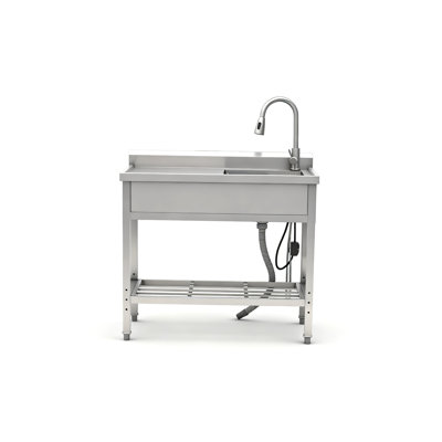 Stainless Steel Utility Sink, Freestanding Sink 2