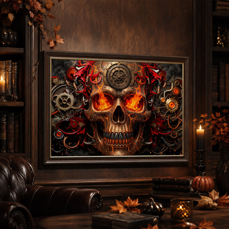 Art mural sur toile Steampunk, 16"H x 24"W