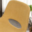 28,25 po, 2 tabourets de comptoir en tissu jaune avec tissu d'ameublement tendance et pieds en métal