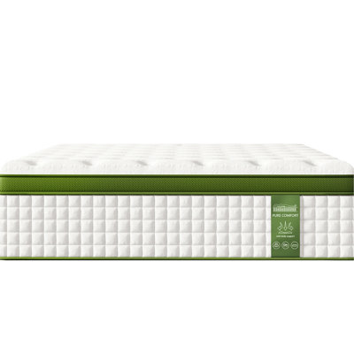 Matelas Queen Size 14 pouces en mousse à mémoire de forme et ressorts ensachés, - États-Unis, surface respirante, soulagement, tricoté