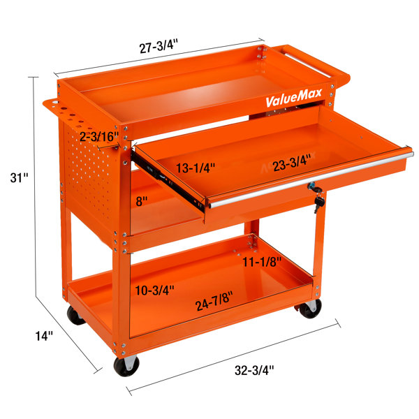 Kobalt Steel Heavy Duty 3-Tier Utility Shelving Unit (48-in W x 24