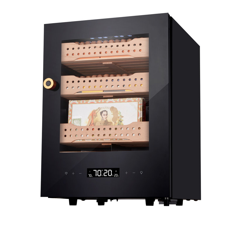Armoire à cigares Afidano 400 po en acier, contrôle de la température et de l'humidité avec écran tactile