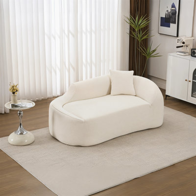 Modern Chenille Two-seater Sofa, Comes With 1 Cushion, Suitable For Living Rooms, Bedrooms, And Apartments