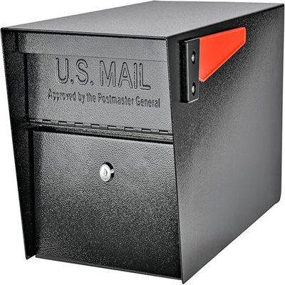 Mail Manager Curbside Locking Security Mailbox, Black,Large