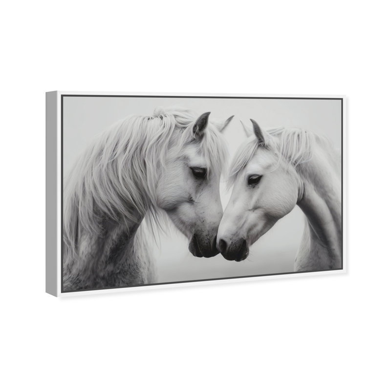 Twin Souls I Print by Oliver Gal, 11"H x 16"W, White Floater Frame