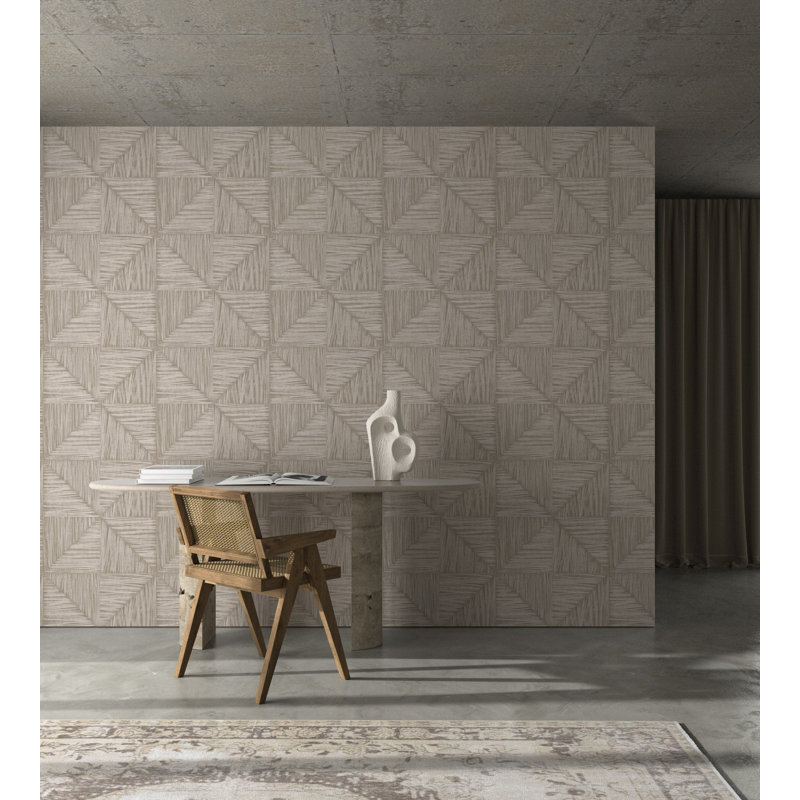 Parquet Large - Wallpaper by Norman Wyatt Home, Driftwood, Peel & Stick