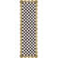 Black Check With Jute Scallops Rug-825635715