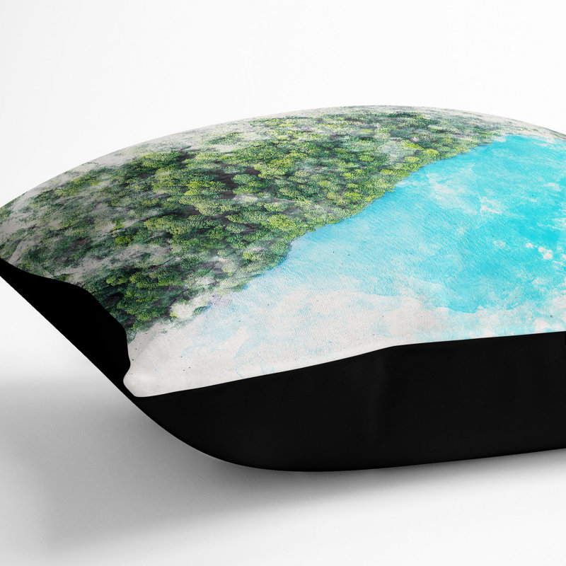 Square Throw Cushion, Black, 40cm H x 40cm W x 15cm D