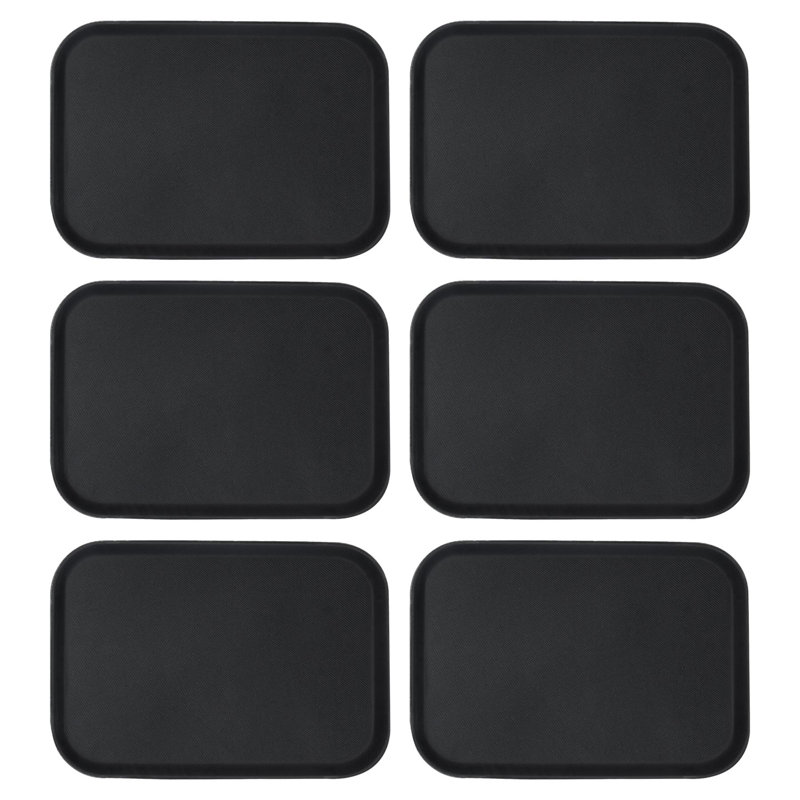 Argon Tableware - Rectangular Non Slip Serving Trays - Set of 6, 2cm H x 66cm L x 66cm W