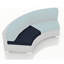 Curved Loveseat Seat Cushion - Cast Lagoon-260157385
