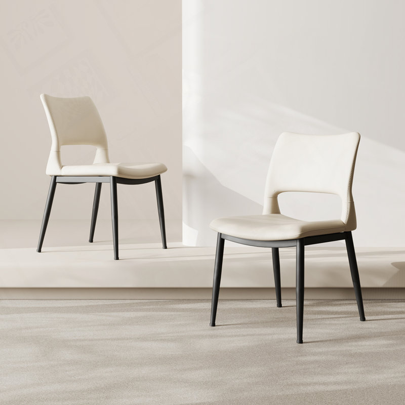 Chaise en similicuir de polyuréthane, Blanc