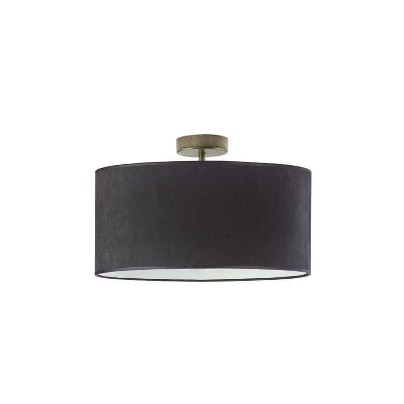 Alyssha Semi Flush Mount, Black, Gold