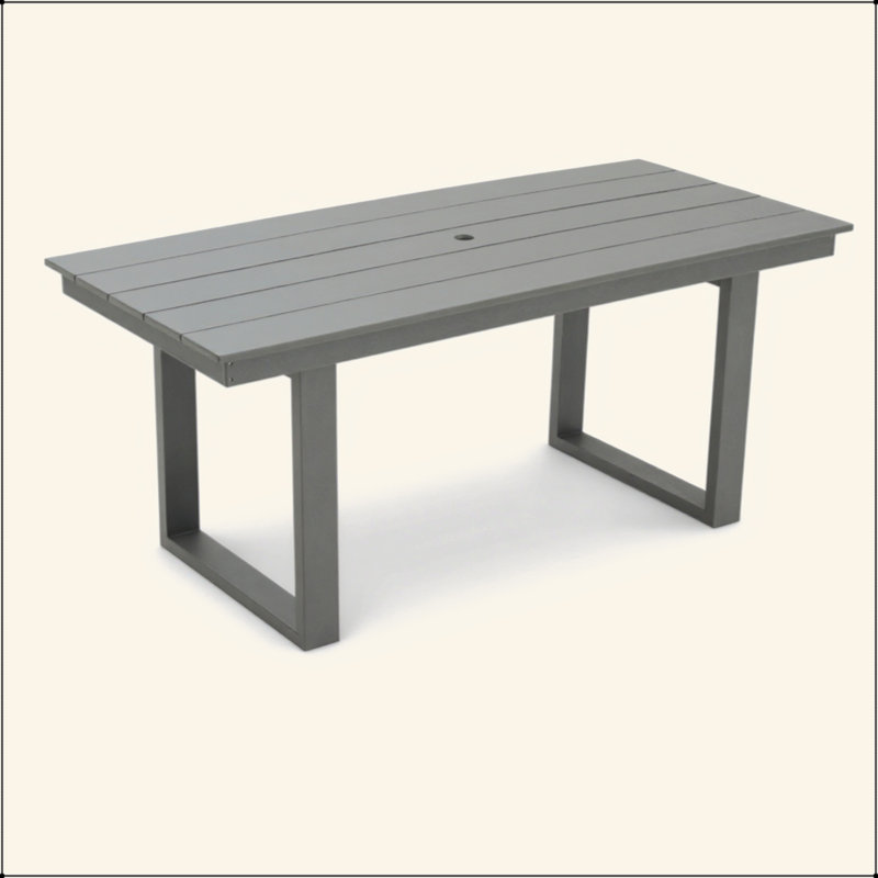 Table de salle à manger et de réunion extérieure, Gris