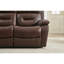 Canapé inclinable en cuir avec console de rangement