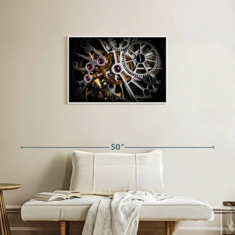 Mécanisme de montre, Cadre flottant blanc, 31 po x 21 po