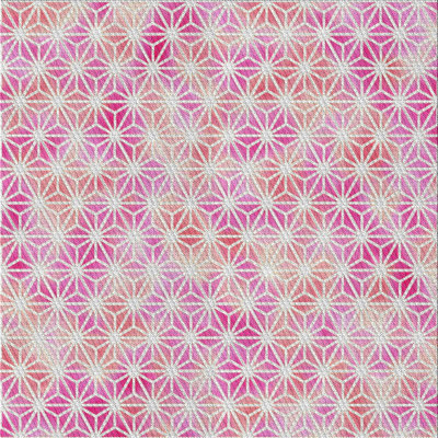 Tapis décoratif rose géométrique samons