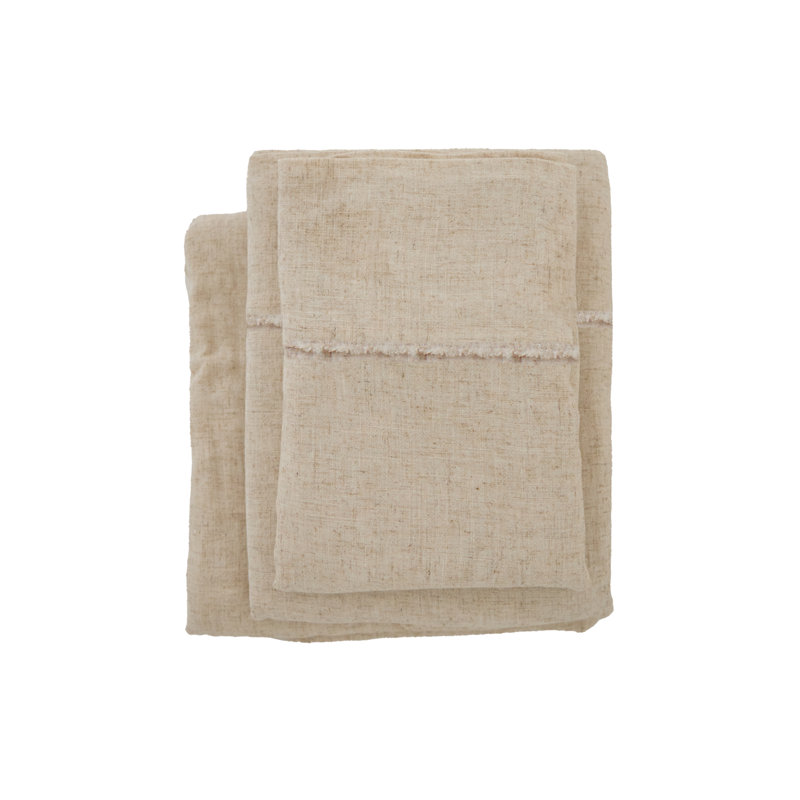 REMI - RAYON FROM BAMBOO / LINEN - ST/Q PC (SET OF 2), Natural, Standard Pillowcase
