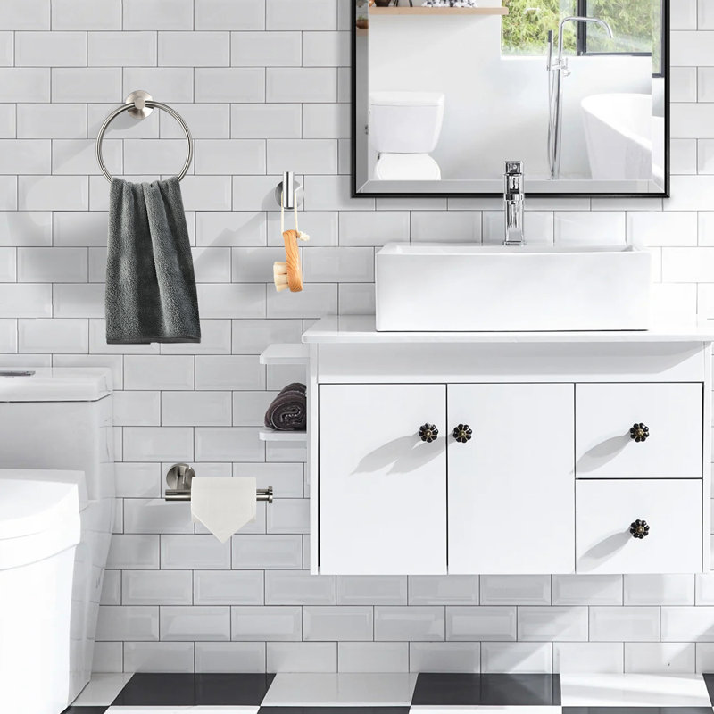 3 - Piece Bathroom Hardware Set, Brushed Nickel