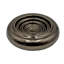 Sculpture ronde en aluminium antique en cuivre